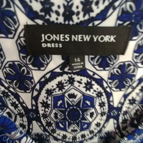 Jones New York blue print dress - Picture 5 of 8